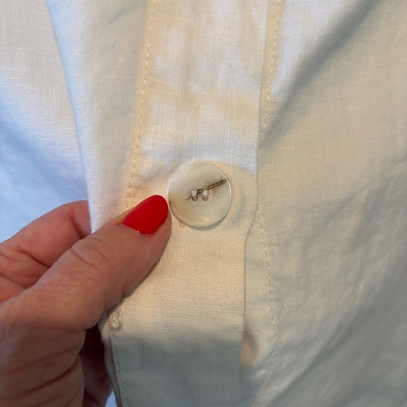 White 100% Linen Pocketed Skirt by MNG Mango, XS, Trending Summer Boho Airy - Picture 6 of 16